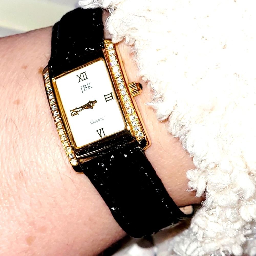 JBK Women's Black and Gold Watch